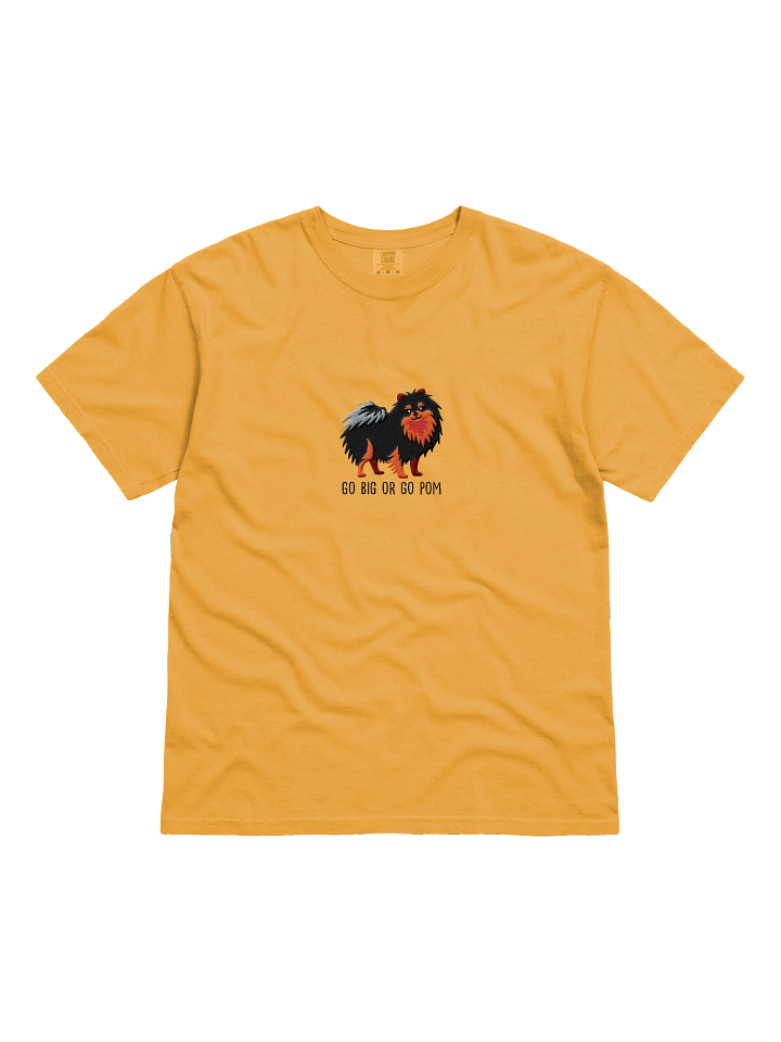 Go Big or Go Pom T-Shirt(Embroidered) of a Pomeranian(Black & Tan) product image (21)