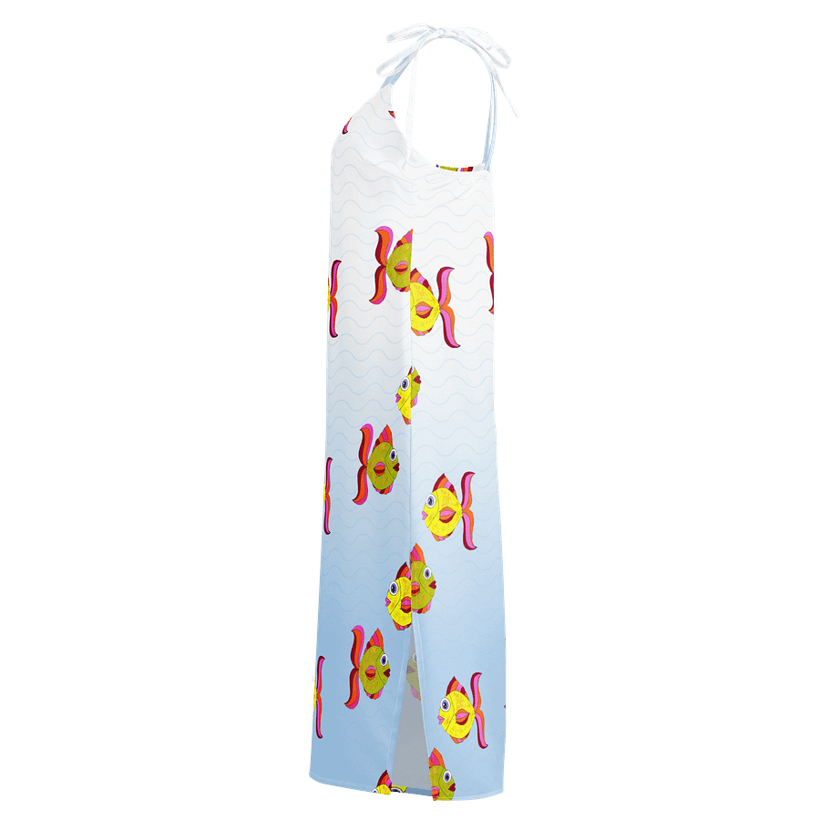 Fish style (art by Dina R.) acrylic painting picture - Slip Dress product image (3)