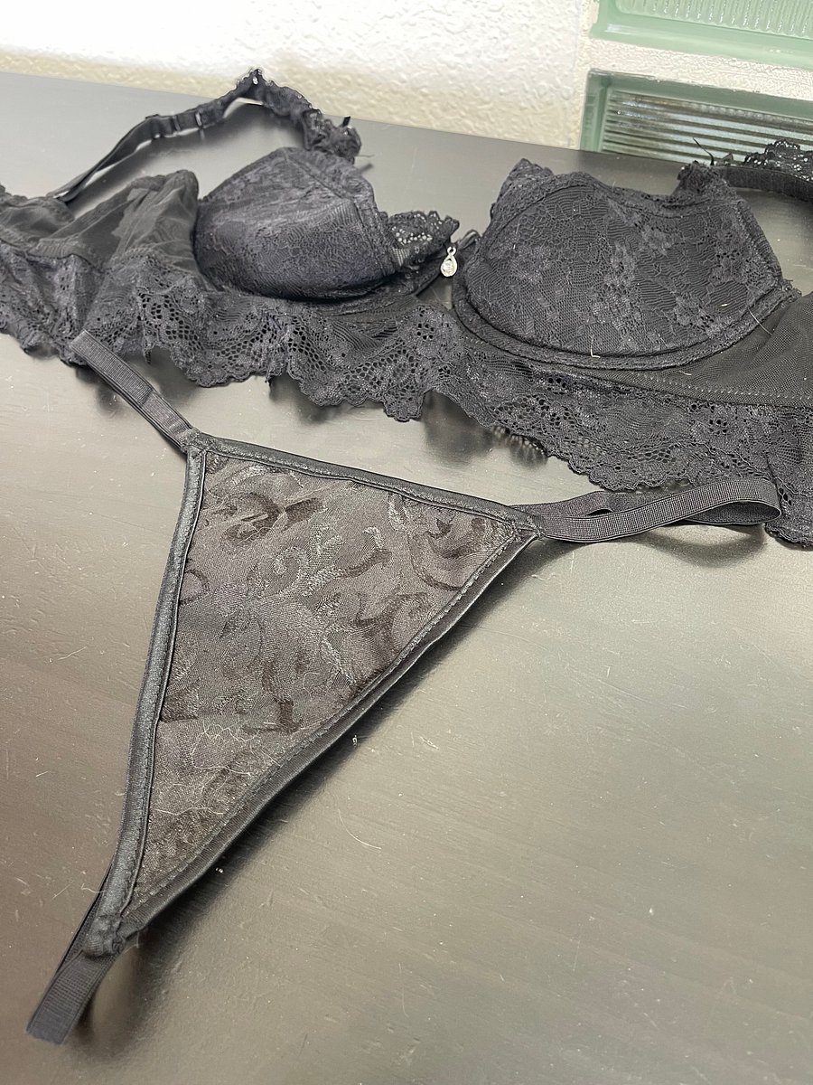 Black Jeweled Lace Bra + Panty Set product image (2)