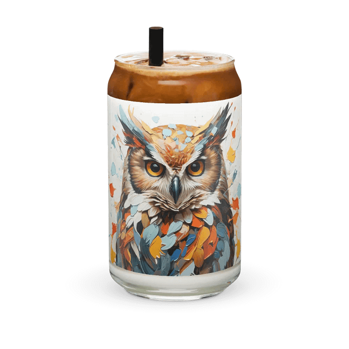 Midnight Watcher Owl Glass Can Sipper product image (2)