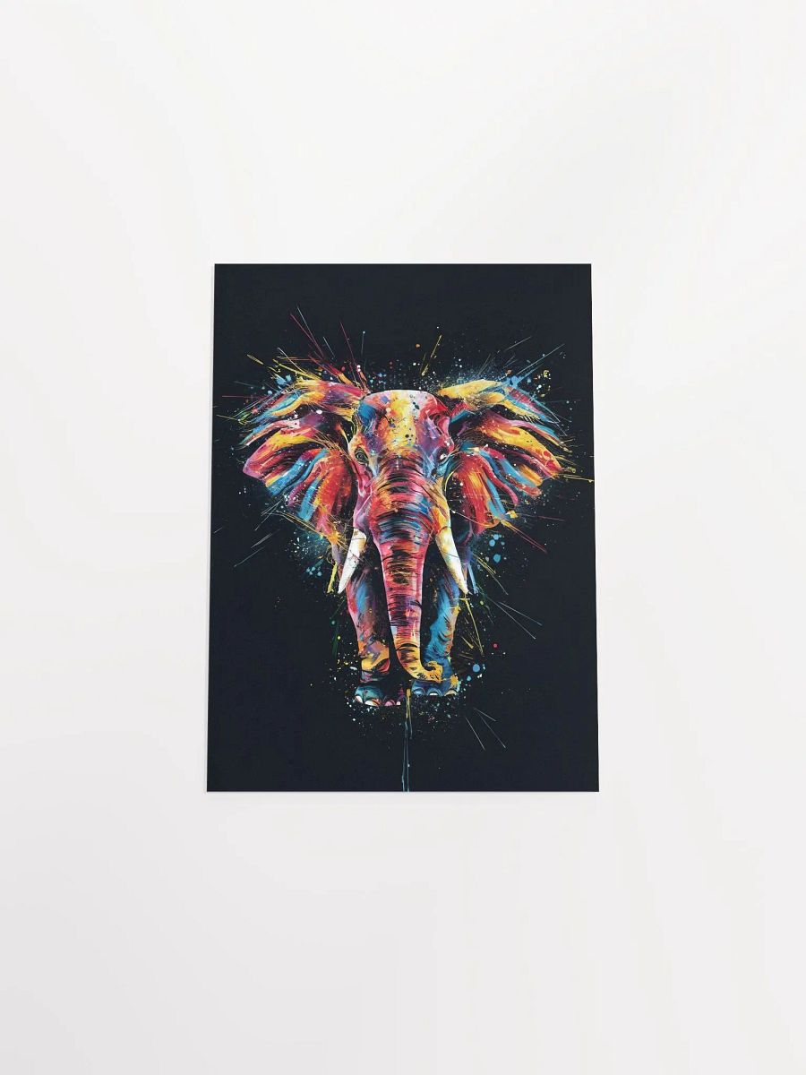Savana Series - Colorful Elephant Wall Art Print, Vibrant Abstract Animal Painting, Home Decor, Large Poster product image (33)