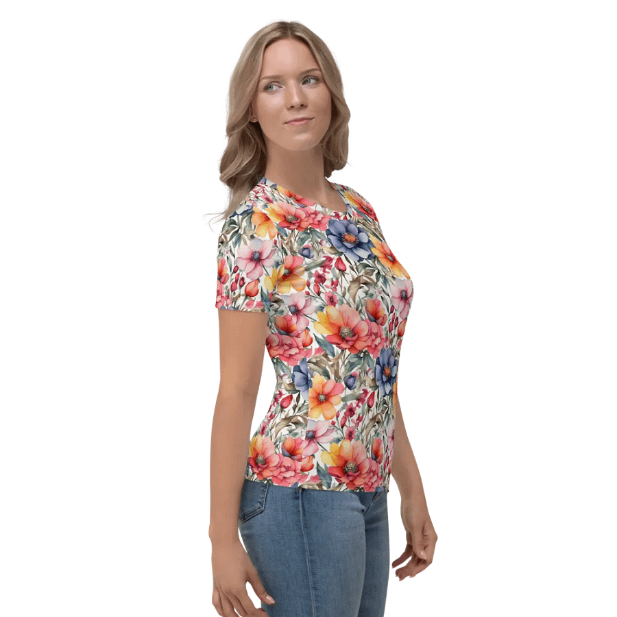Floral Pattern All Over Print T-shirt product image (4)