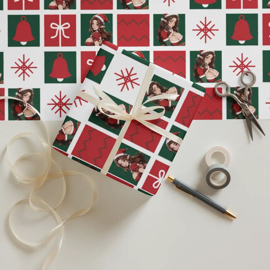 Spicy Christmas Elf Wrapping Paper product image (5)