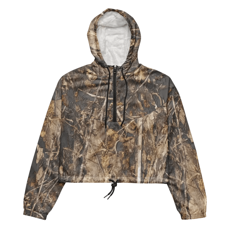 Women's Cropped Windbreaker - It Happennnns Camo - Dead Split product image (11)