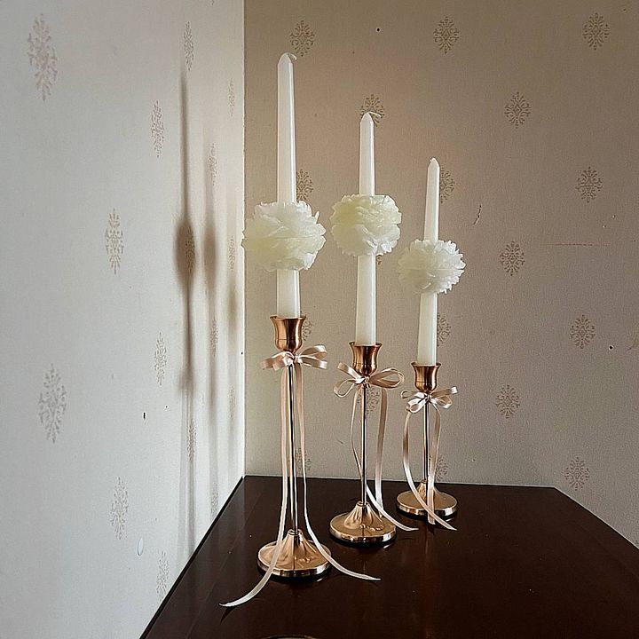 Peony Taper Candle | Peony Flower Candle | Wedding Table Setting Idea | Table Candle | 3D Aesthetic Candle | Dinner Candle | Taper Candle product image (1)