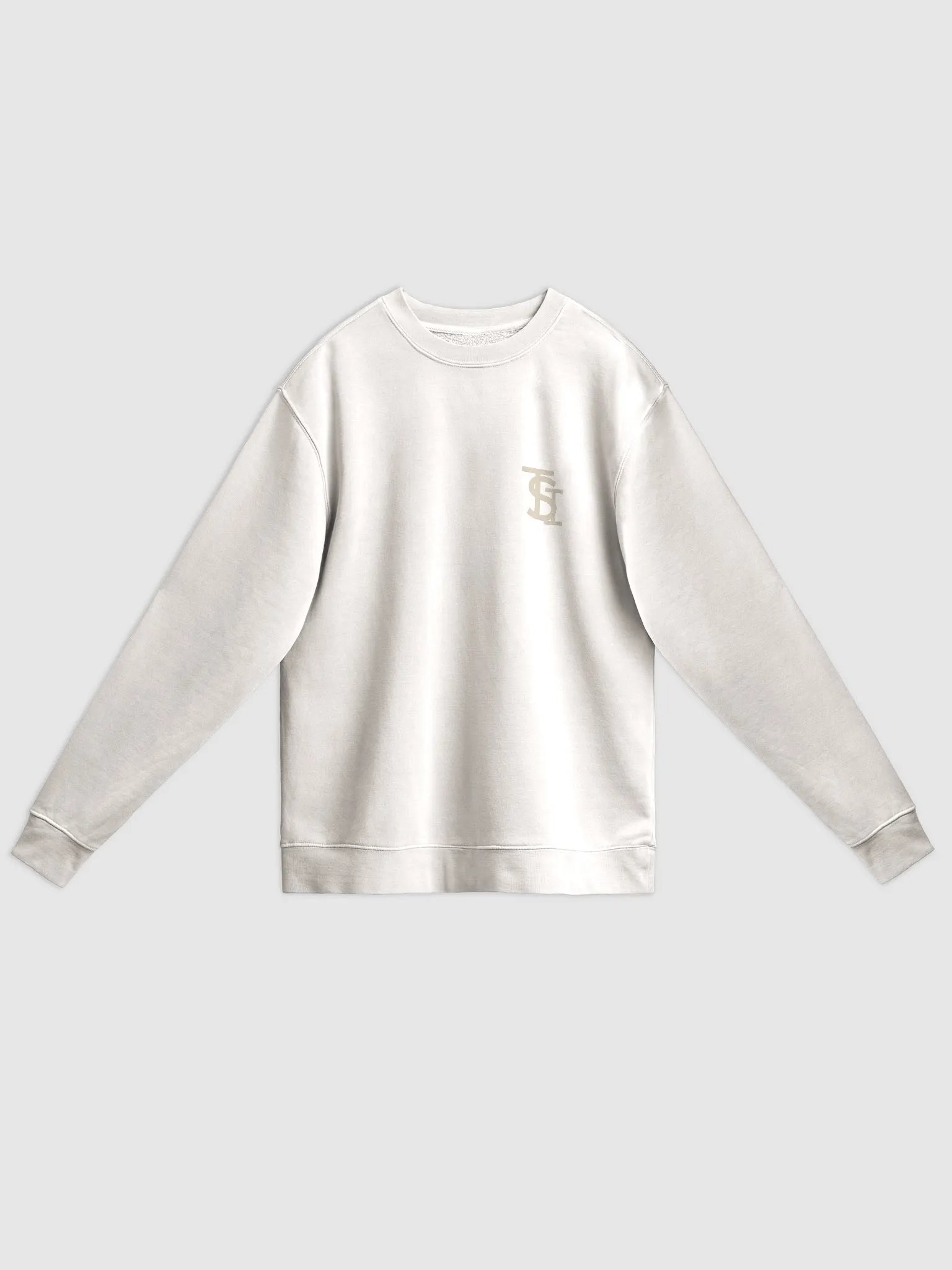 TIS Beige Logo Crewneck Sweatshirt product image (1)