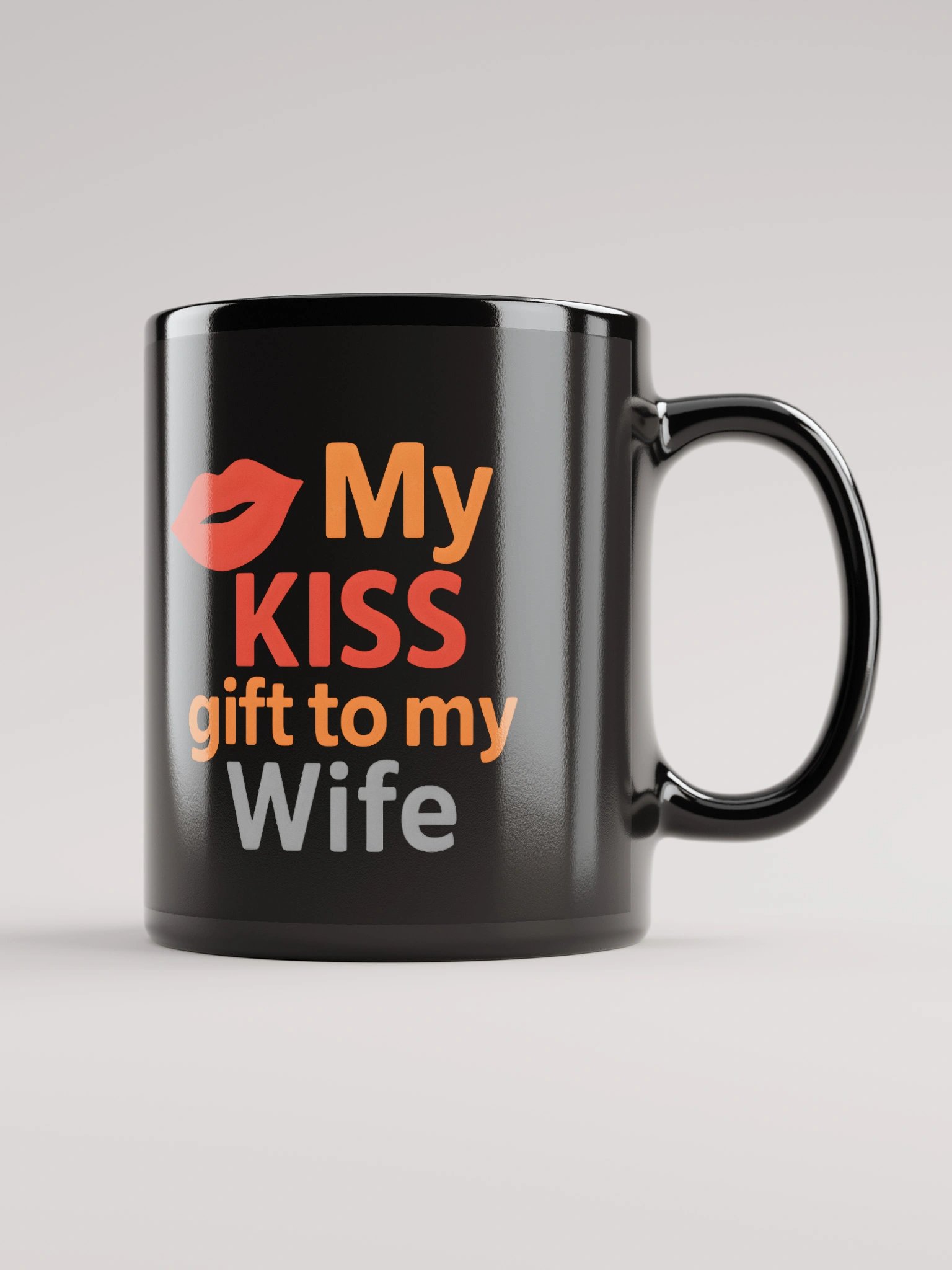 Luscious Lips Black Glossy Mug product image (2)