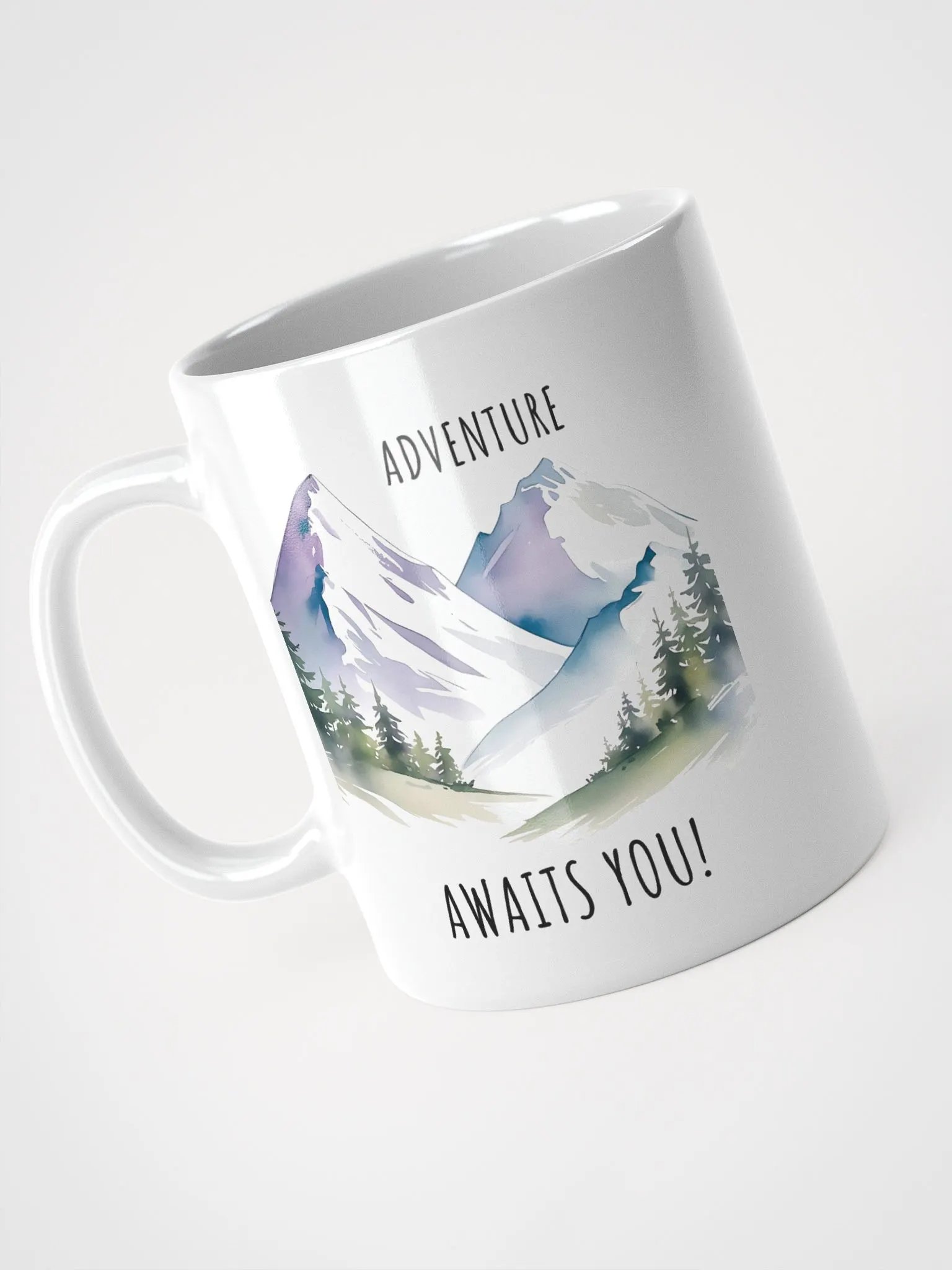 mountain art, wanderlust, motivational quote, adventure awaits, travelers, going away gift, travel girl, free spirit, boho, bohemian print product image (3)