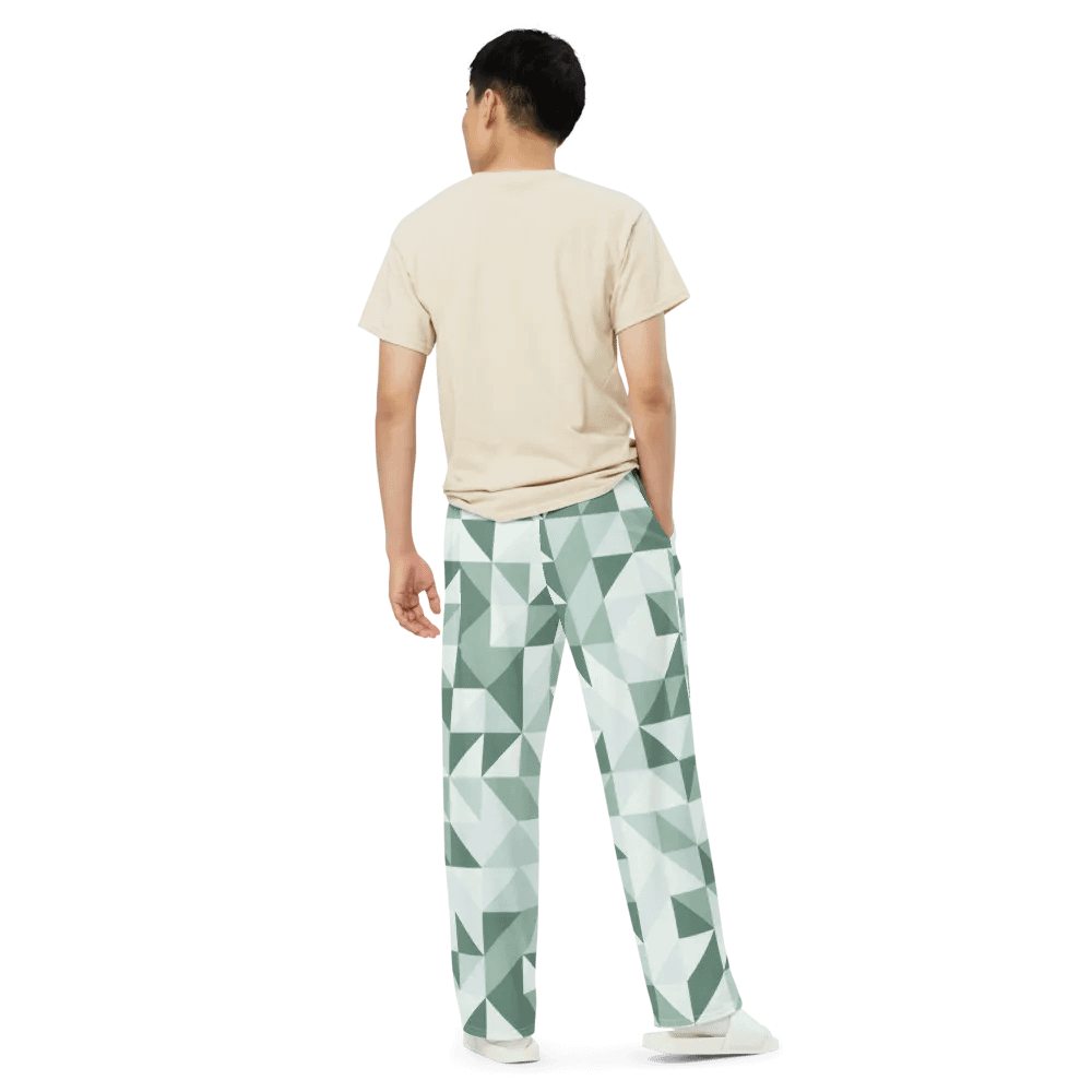 BUIII Dynamic Geometry: Mint Oasis Wide-Leg Pants product image (5)
