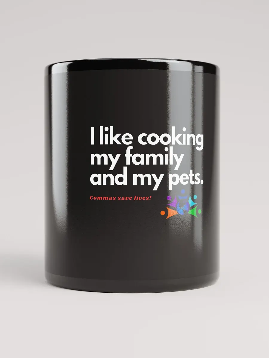 Commas Save Lives - black mug product image (1)