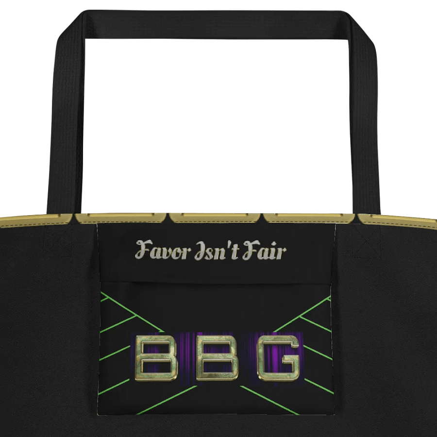 Black and Green Geometric with Diamonds BBG Tote Bag with Pocket product image (4)