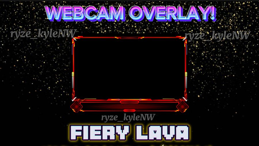 Webcam Overlay FIERY LAVA product image (2)