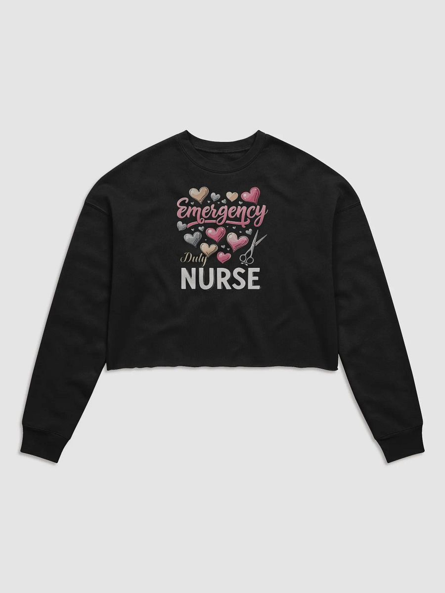 Valentines Emergency Duty Nurse Fleece Crop Sweatshirt product image (1)