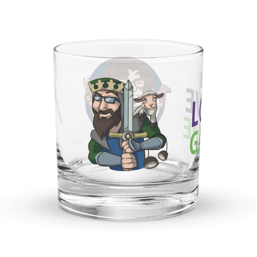 Downey Live, Love, and Game Rocks Glass product image (3)
