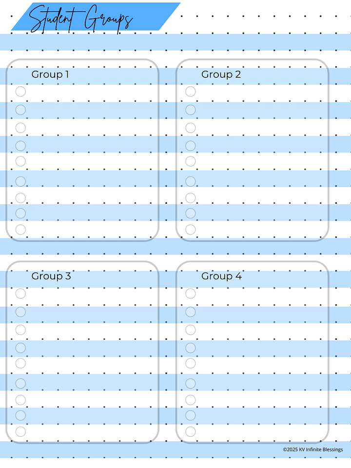 Small Group Organization | Digital & Printable Bullet Journal product image (2)