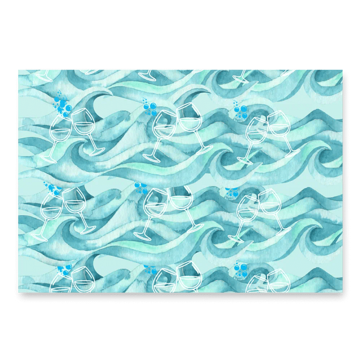 Ocean Toast Celebration Wrapping Paper Set for birthdays and occasion presents product image (1)