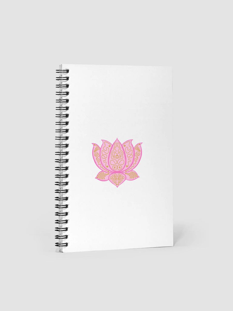 Golden Lotus Spiral Notebook product image (1)