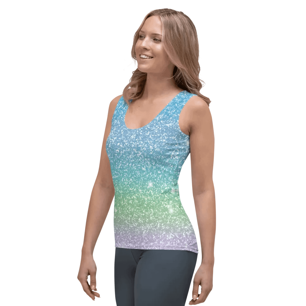 Glitter Unicorn Texture Design Tank Top (7) product image (5)
