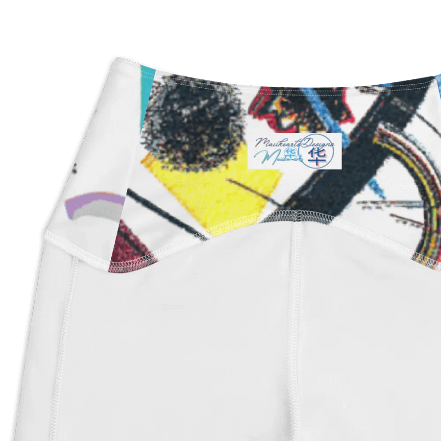 Abstract Lithographic Pattern Design Leggings with pockets - V1 product image (7)