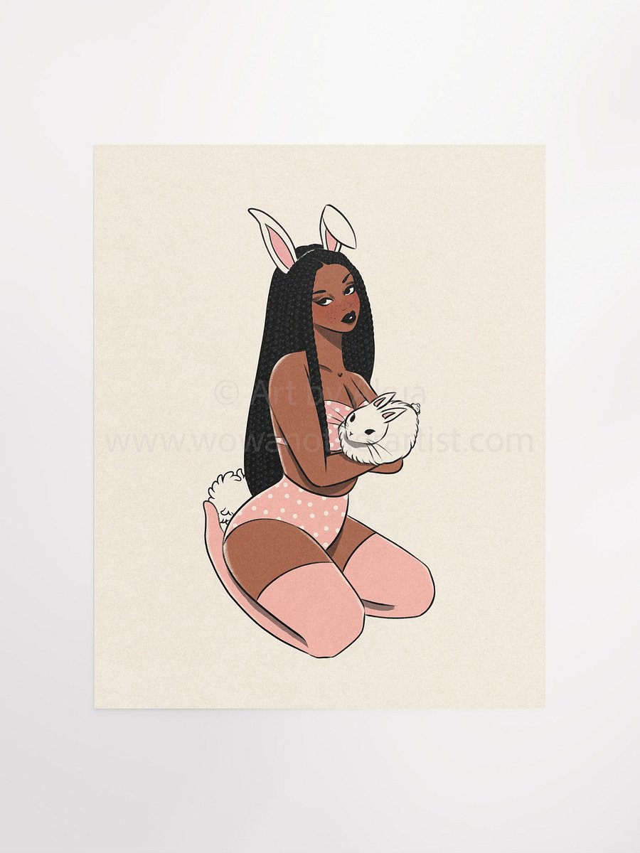 A girl and her bunny (borderless) product image (5)