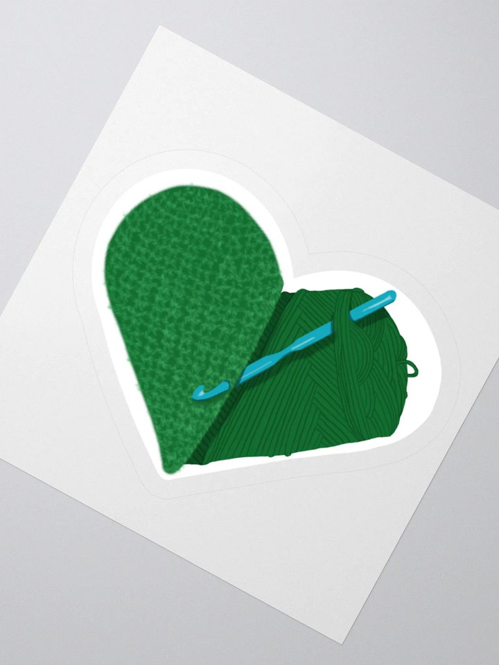Crochet Love - Green Sticker product image (4)