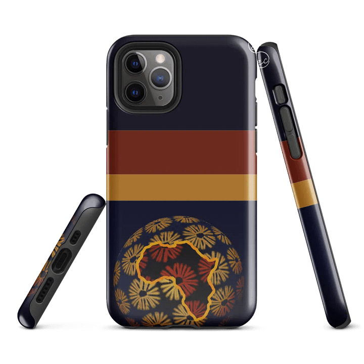 African Floral Globe iPhone Tough Case product image (1)