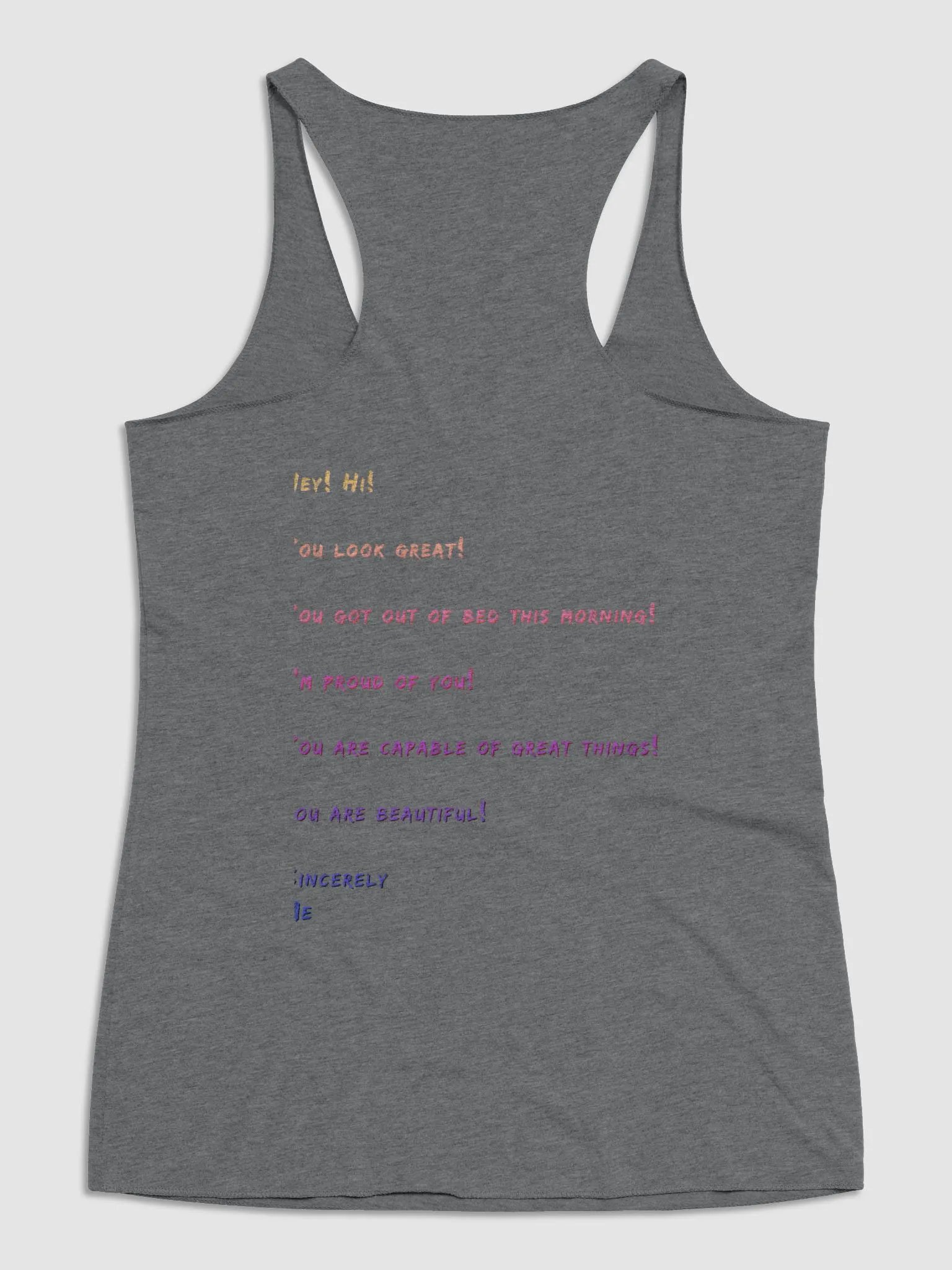 Alphabet Cartel - Women's Racerback Affirmation Tank product image (7)