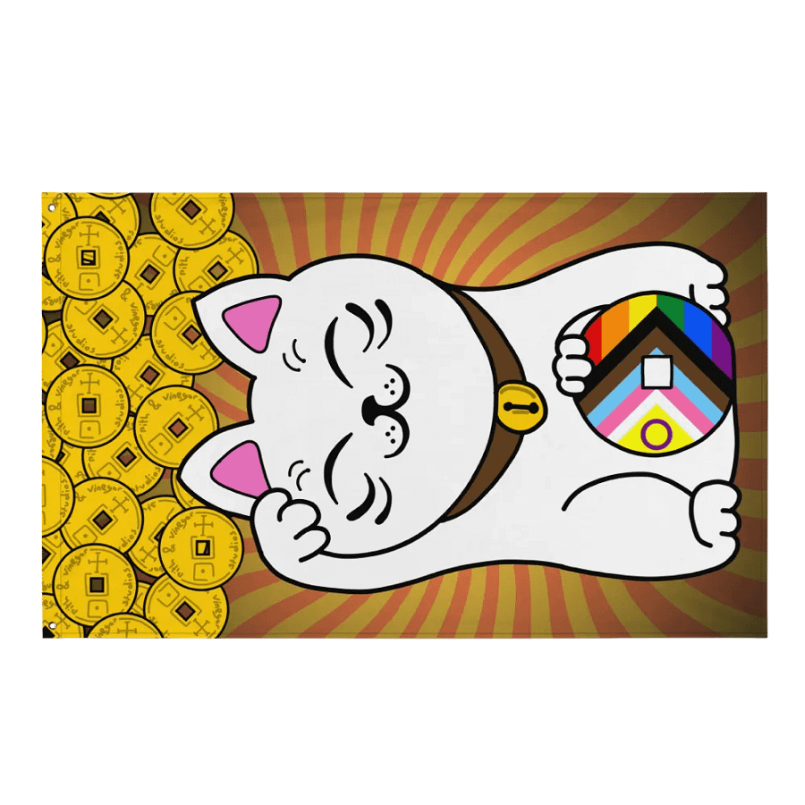 Maneki neko progressive pride flag product image (1)