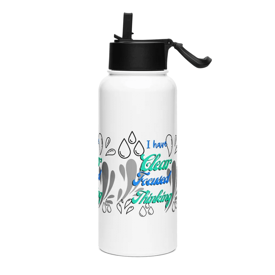 clear mind affirmations Stainless Steel Water Bottle to relax moms dads ladies gents product image (3)