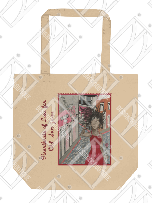 NN Designer Boutique x Camila Arraiza: Tote Bag (Afro-Boricua) – Heartbeats of Love for Old San Juan product image (1)