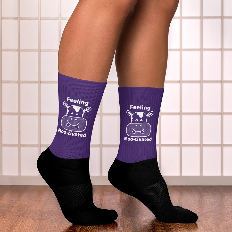 Feeling Mootivated Purple Cow Socks product image (16)