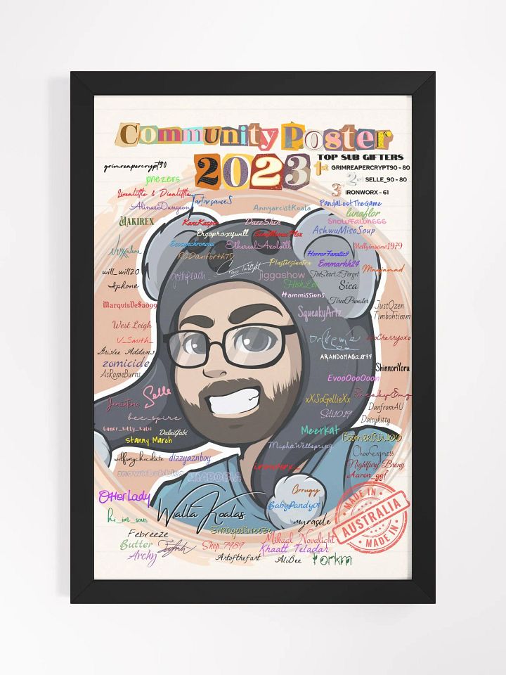 WallaKoalas Community Framed Poster of 2023. product image (1)