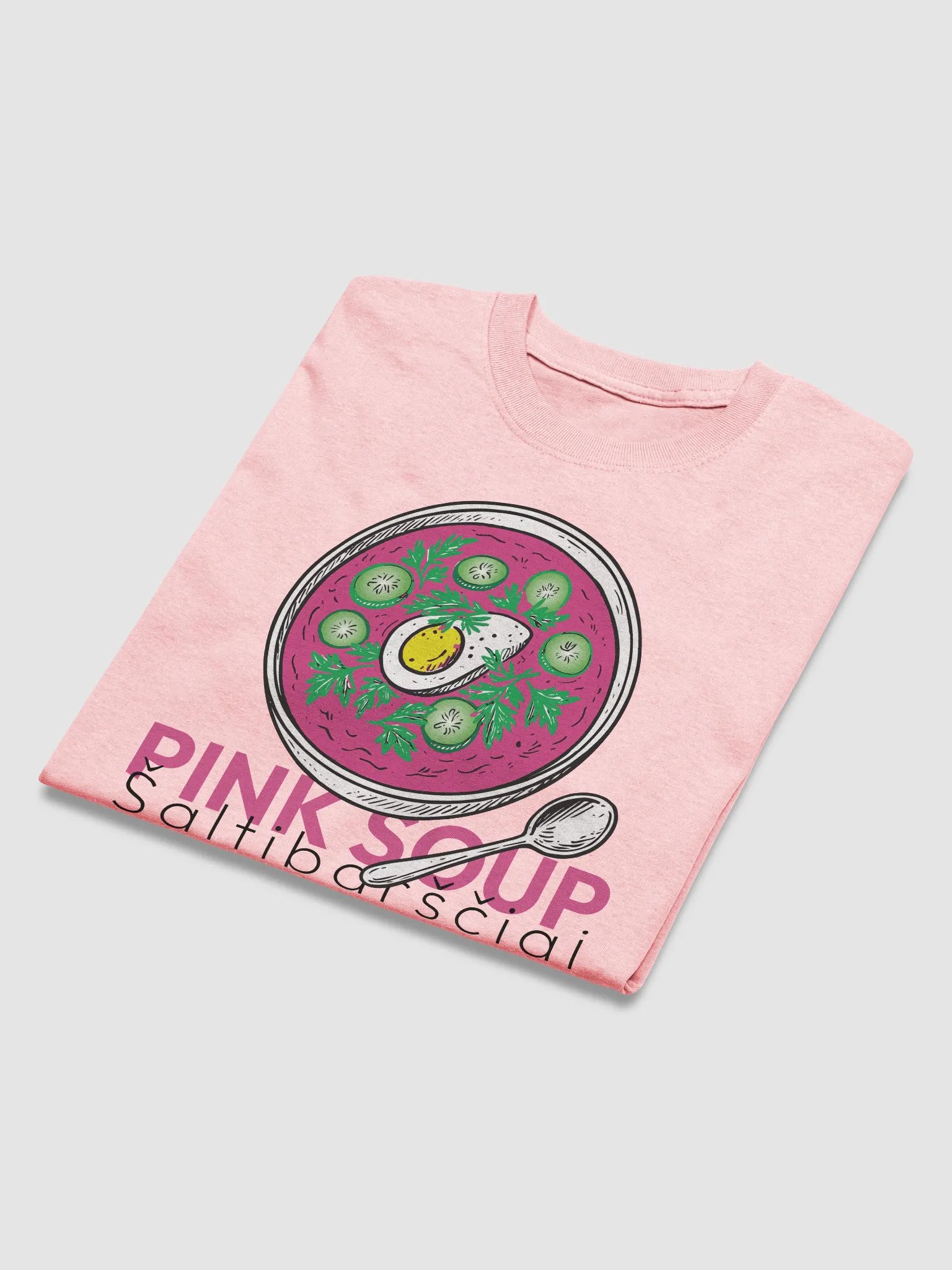 Pink soup T-shirt product image (5)