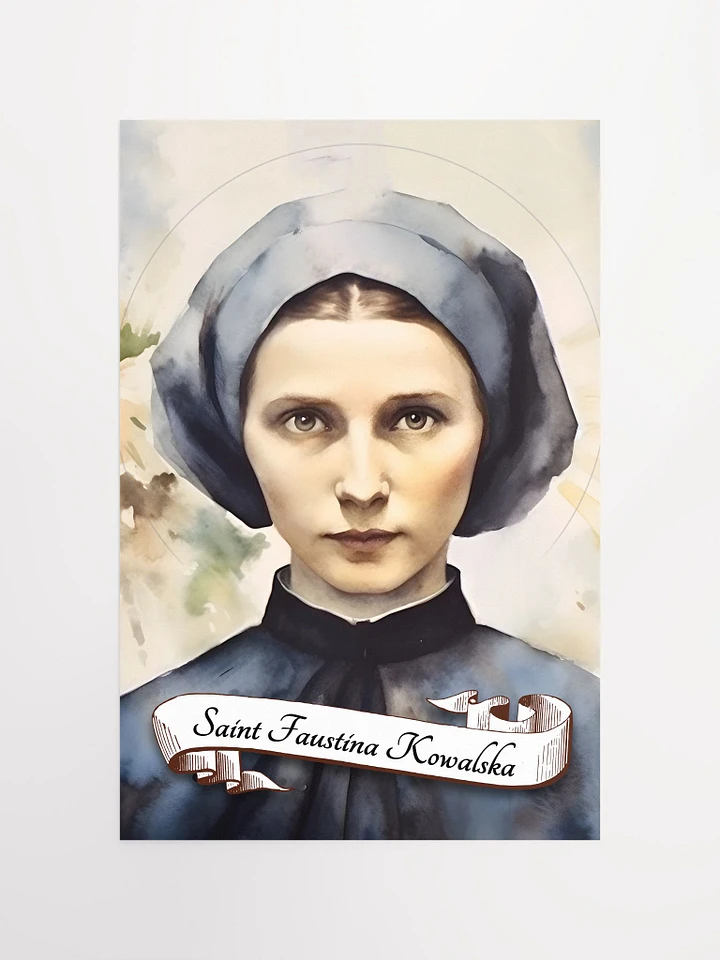 Saint Faustina Kowalska Patron Saint of Mercy, Divine Mercy Devotion, Matte Poster product image (2)