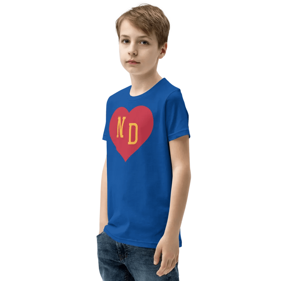 ND Heart Red Unisex Youth T-shirt product image (4)