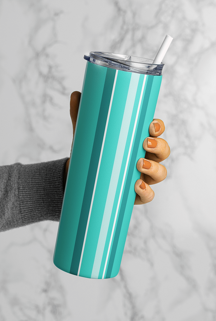 Party Time! Teal Stripe 20 oz Tumbler product image (1)