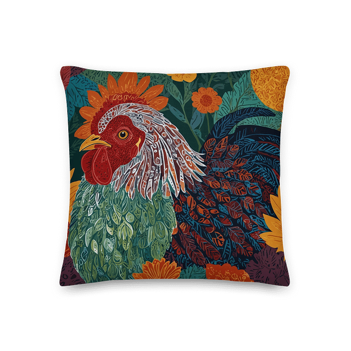 Vibrant Rooster All-Over Print Pillow product image (1)