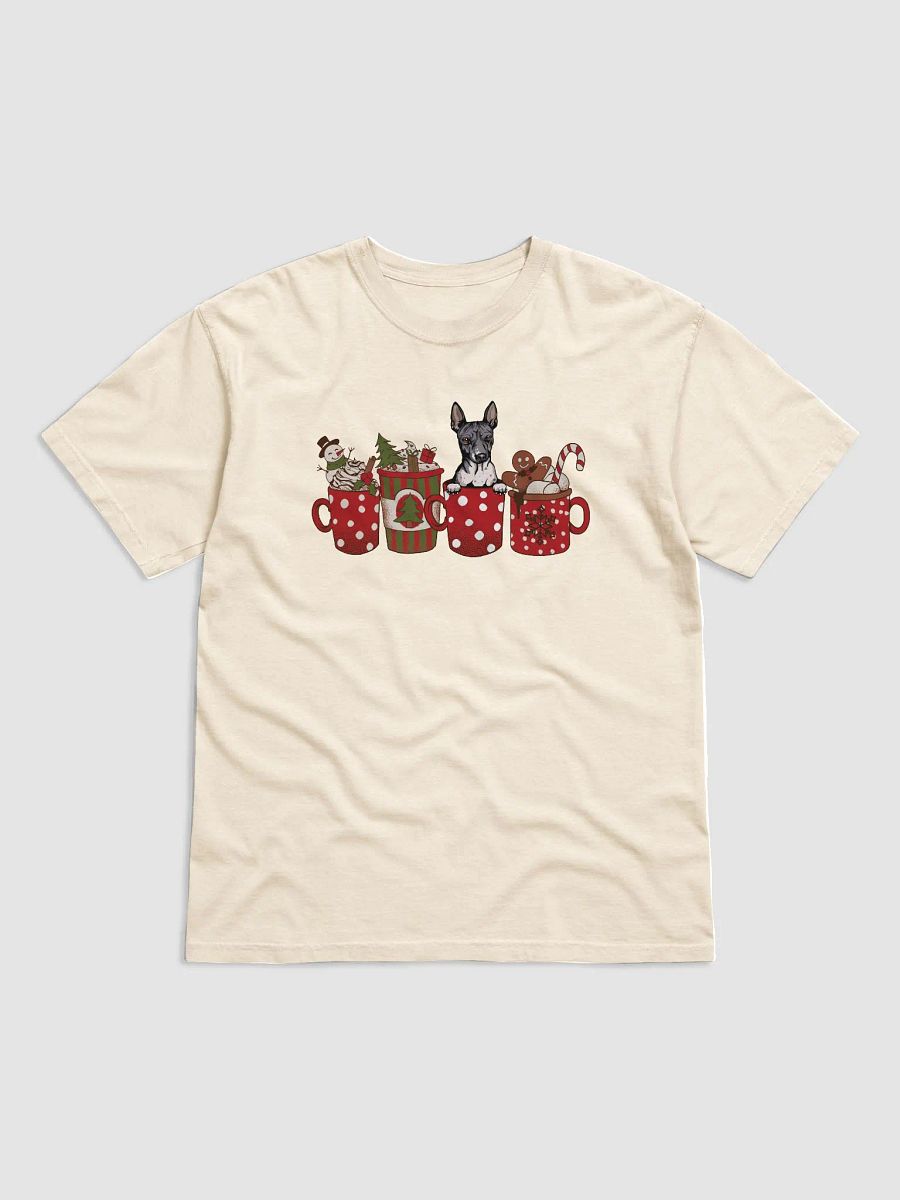 Cute American Hairless Terrier in a Christmas Cup T-Shirt | Funny Christmas Pup in a Cup product image (14)