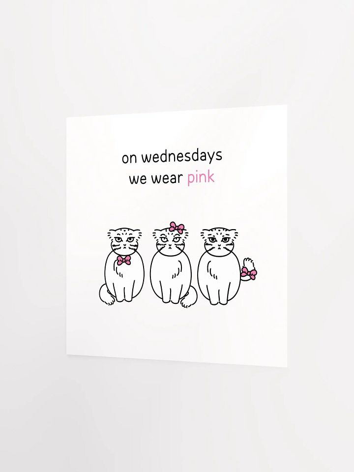 Pink Wednesdays Manul - Matte Poster product image (2)