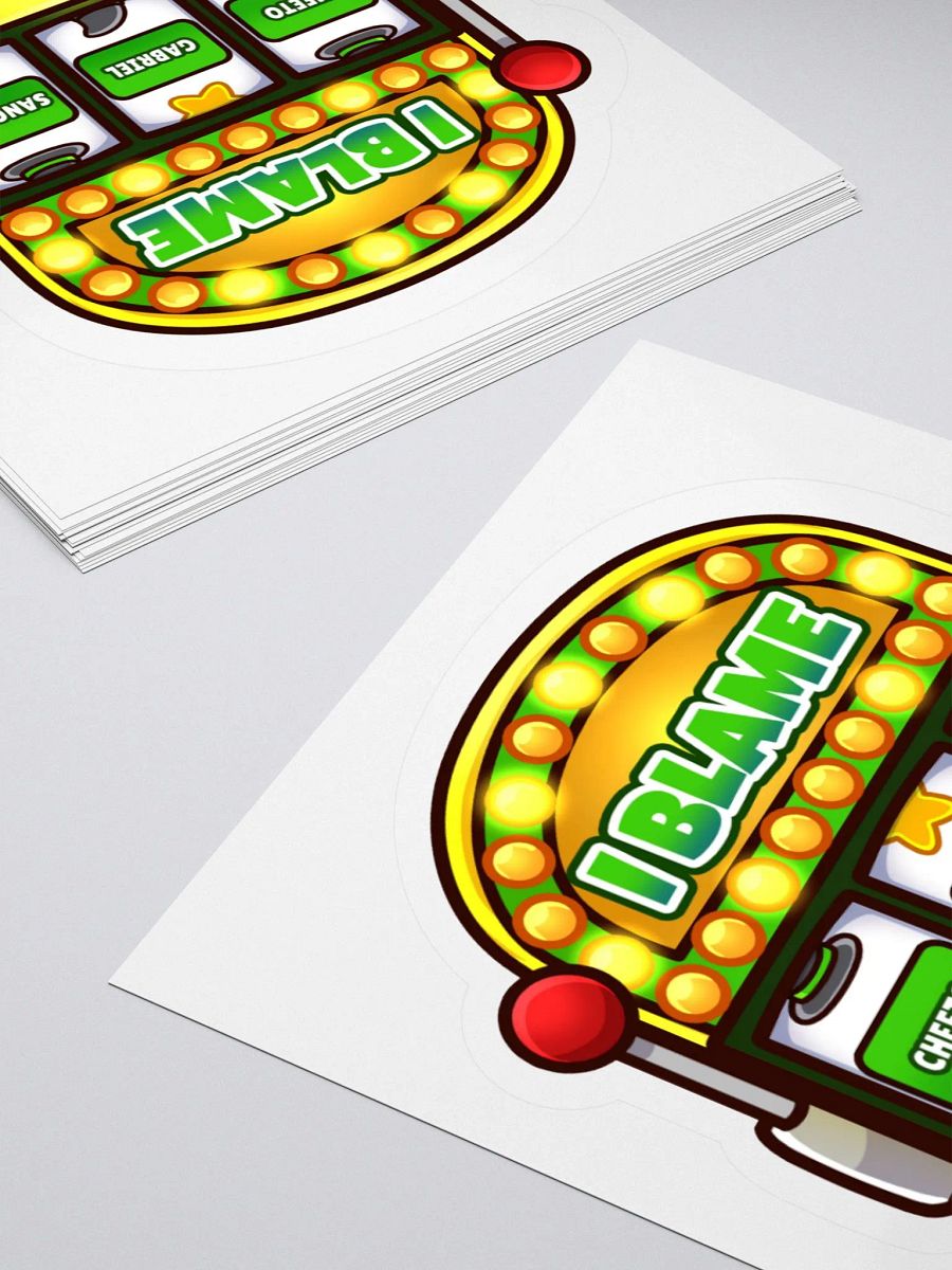 Blame Game Slot Machine Kiss Cut Stickers product image (3)