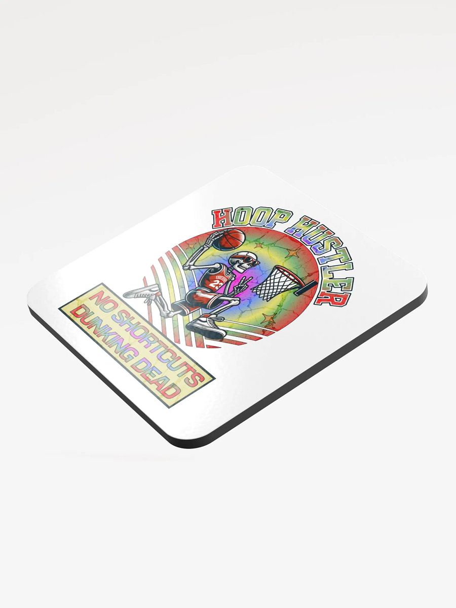 Hoop Hustler No Shortcuts Dunking Dead Skeleton Psychedelie Cork Coaster product image (3)