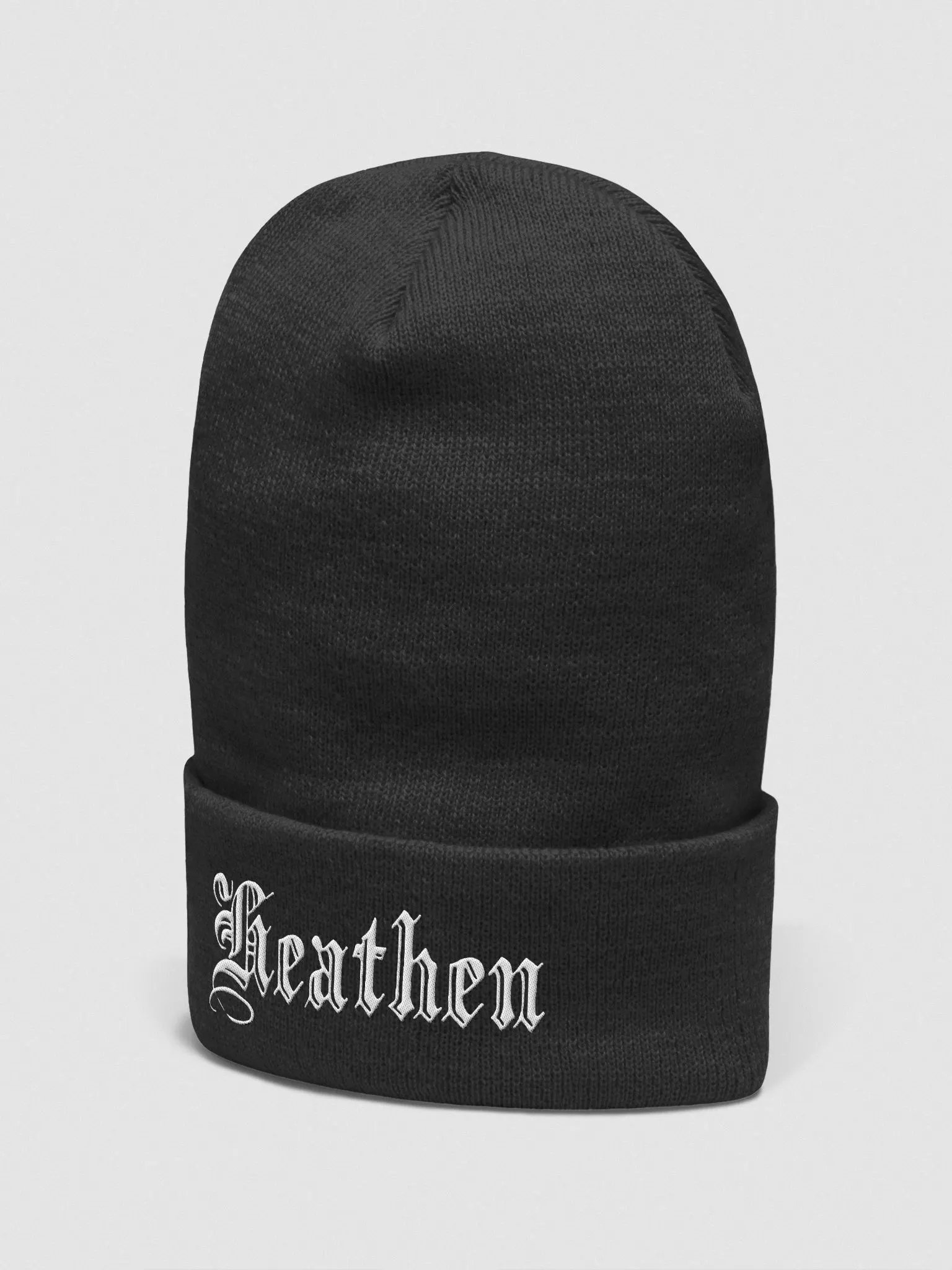 Heathen Beanie | White on Black product image (16)
