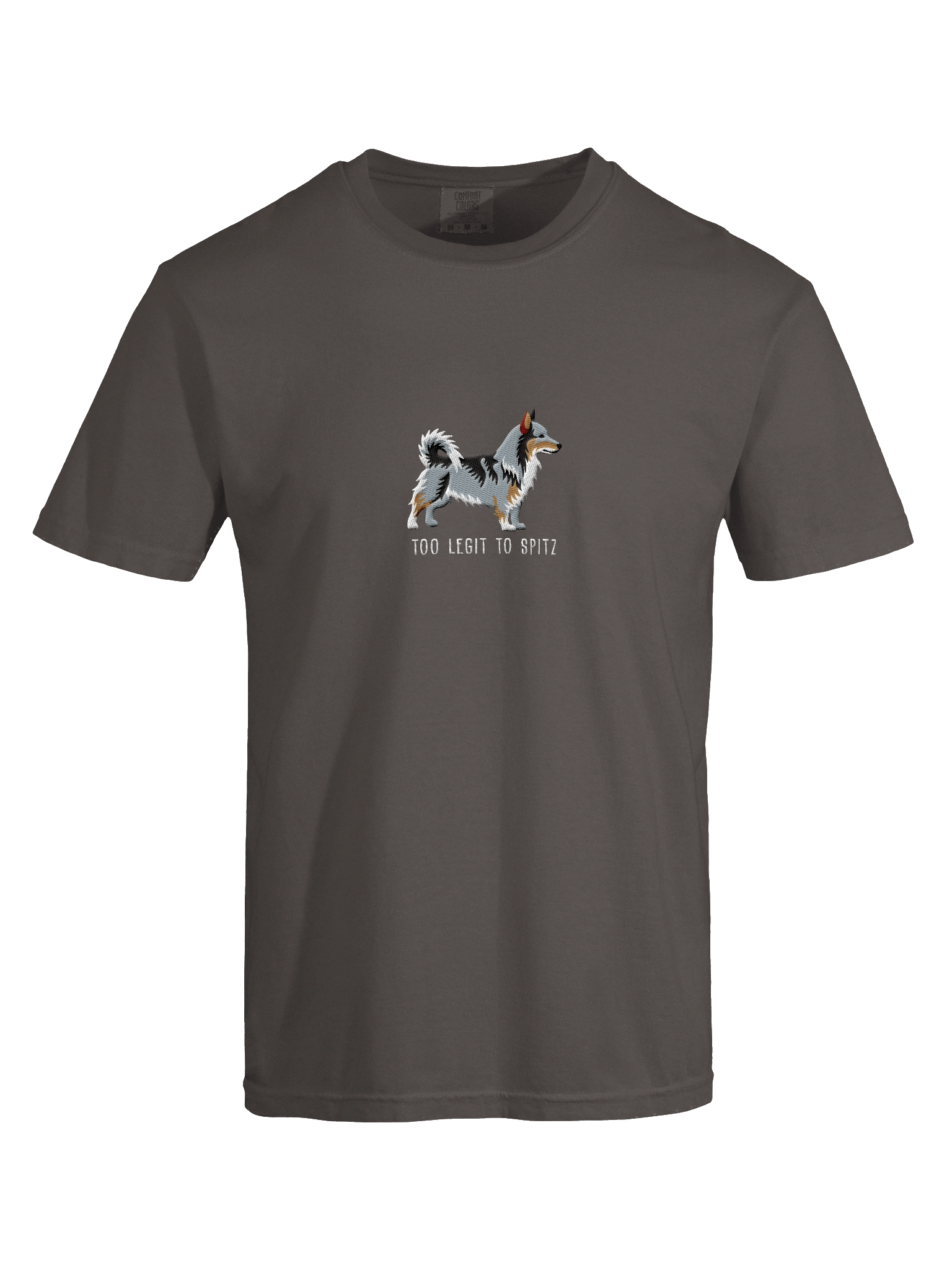Too Legit to Spitz T-Shirt(Embroidered) of a Swedish Vallhund(Brownish Gray) product image (42)