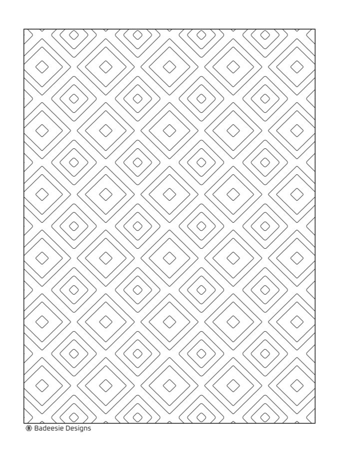 Sharp & Rounded Square Diamonds Coloring Page product image (1)