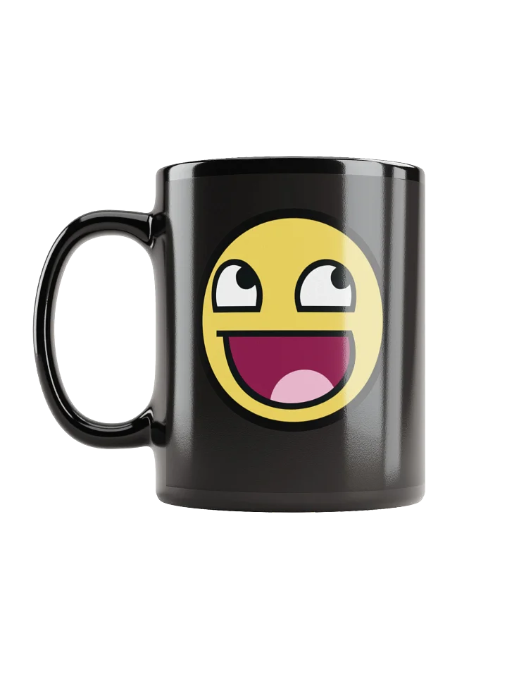 Excited Emoji Black Coffee Mug product image (2)