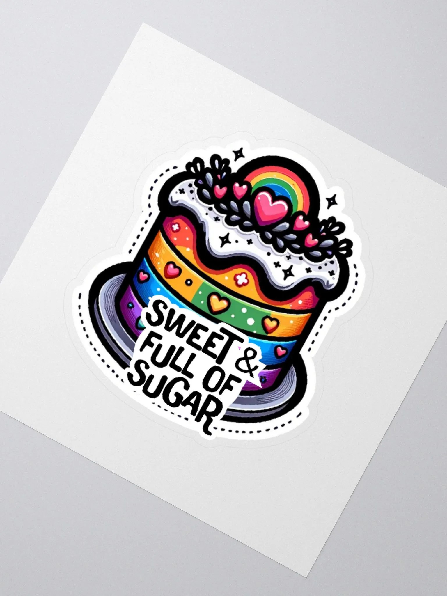 Delish Dessert Delight Sticker-Rainbow Sticker-Many Layers Sticker product image (4)