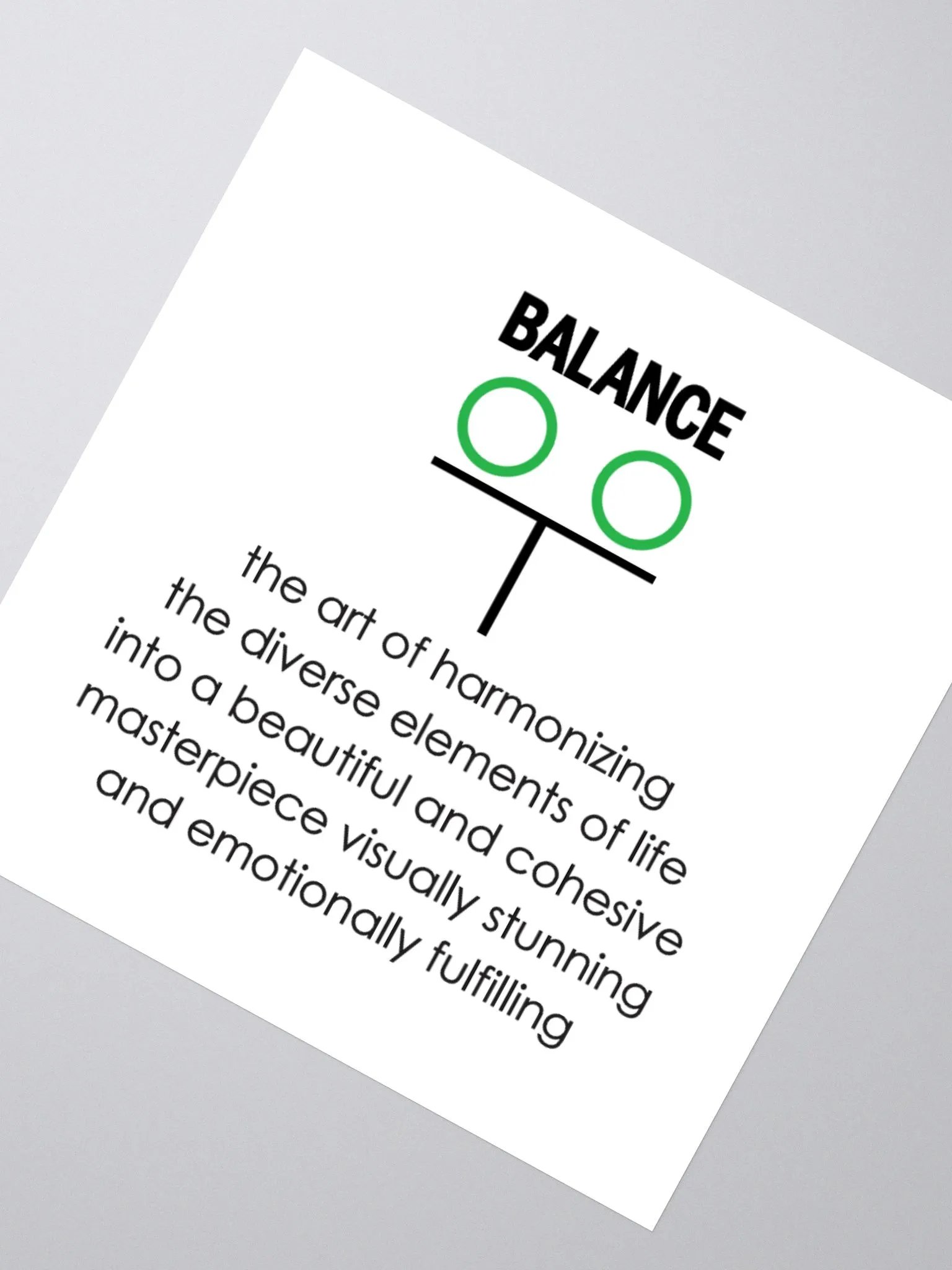 balance Sticker - green line product image (3)