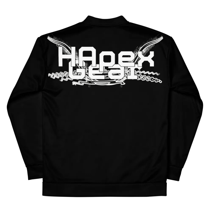 Bomber Jacket - Black - White HApex Gear Black Logo product image (9)