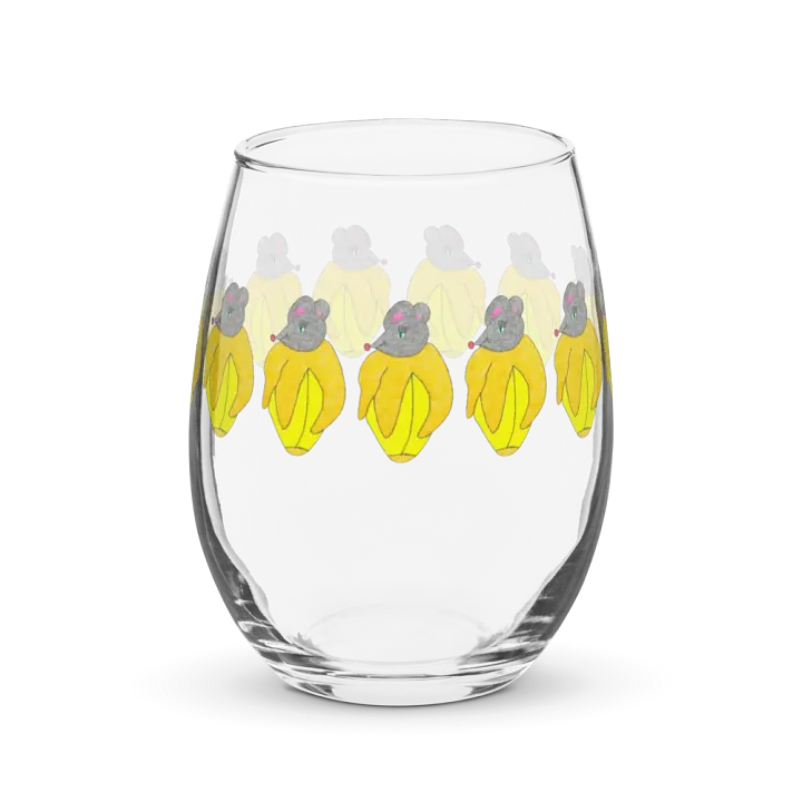 Banana mouse Stemless Wine Glass product image (1)