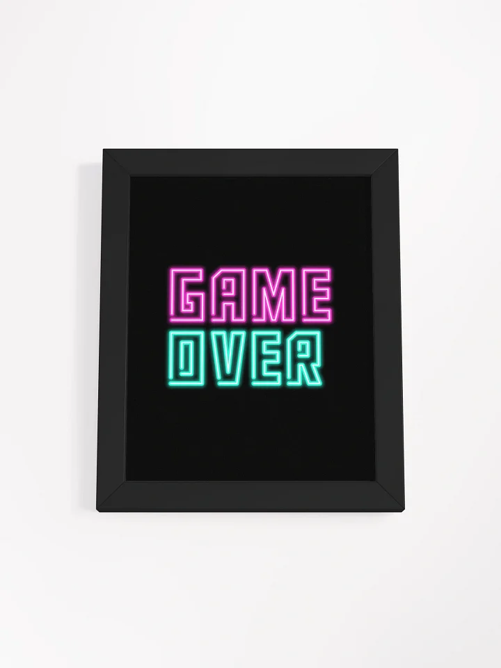 Neon Glow 'GAME OVER' Framed Poster product image (1)